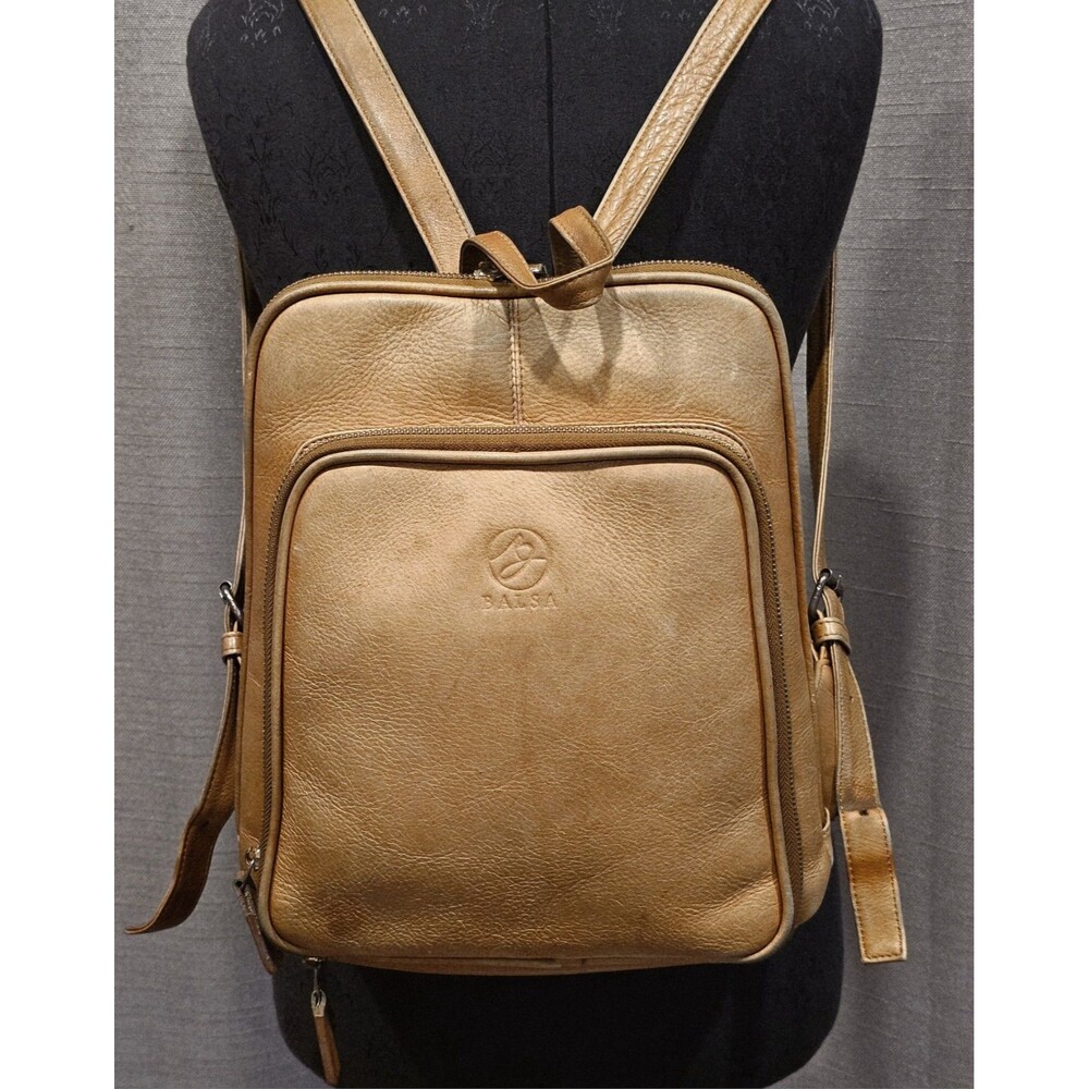 BALSA Paris Leather Slim Backpack Purse